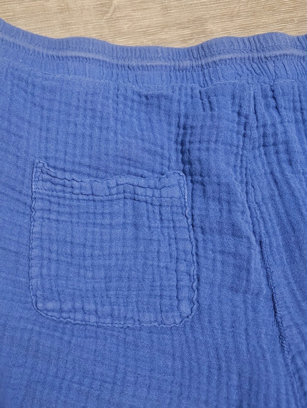 Cloth & Stone Shorts Blue 100% Cotton Gauze Made in USA Lounge Sleep Beach - Picture 8 of 11